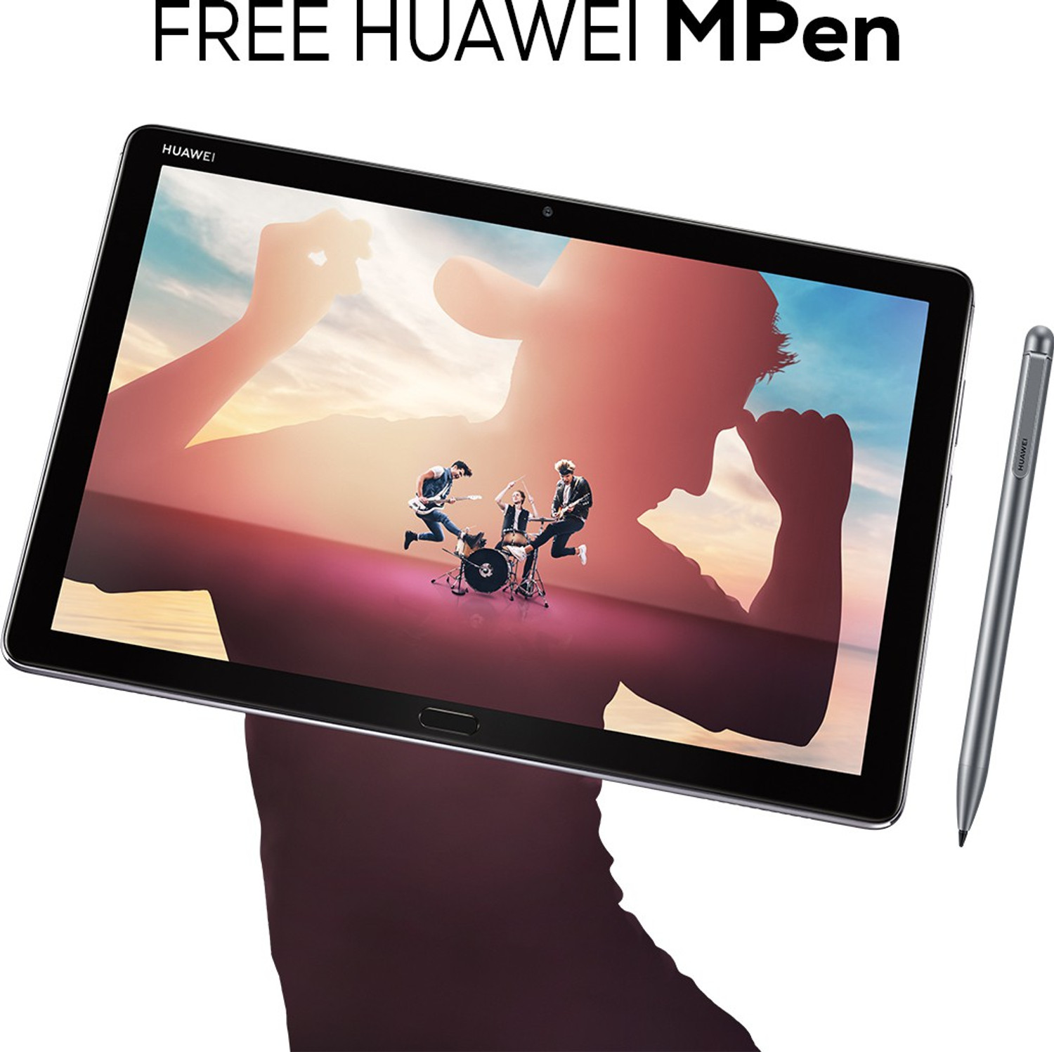 Image of Huawei MediaPad M5 Lite with stylus 4 GB RAM 64 GB ROM 10.1 inch with 4G HiSilicon Kirin 659 Octa Core Tablet (Space Grey)