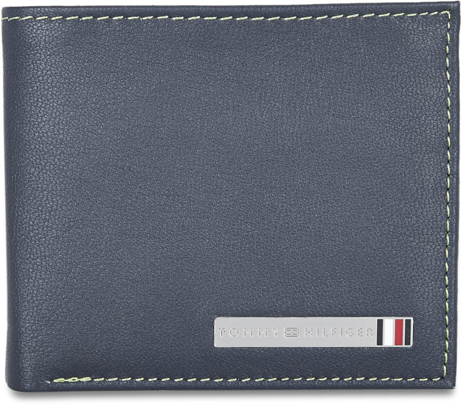 Men Casual Blue Genuine Leather Wallet - Regular Size  (4 Card Slots