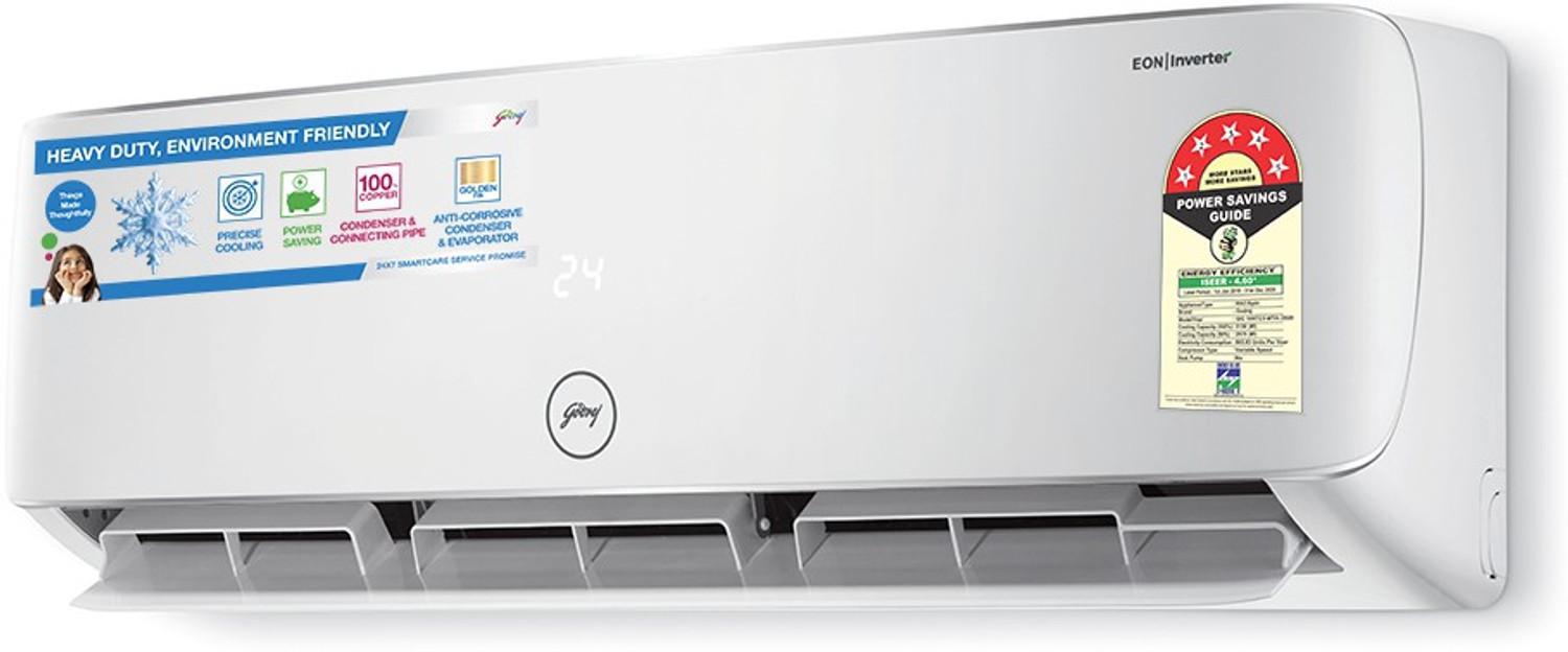 Image of Godrej 1.5 Ton 5 Star Split Inverter AC - White (GIC 18HTC5-WTA, Copper Condenser)