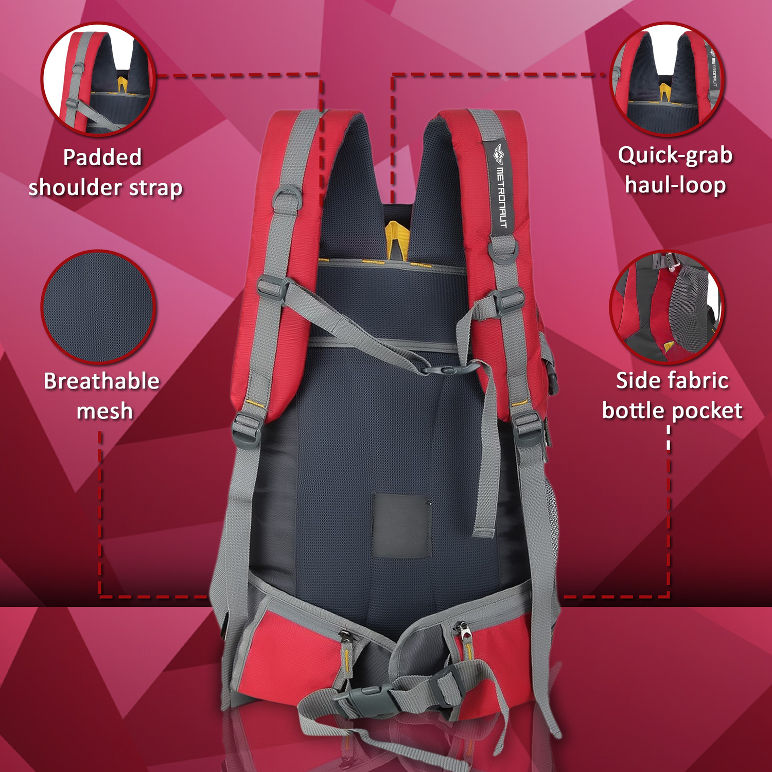 Image of METRONAUT Hammer Hi storage Travel 40L with rain cover 40 L Laptop Backpack