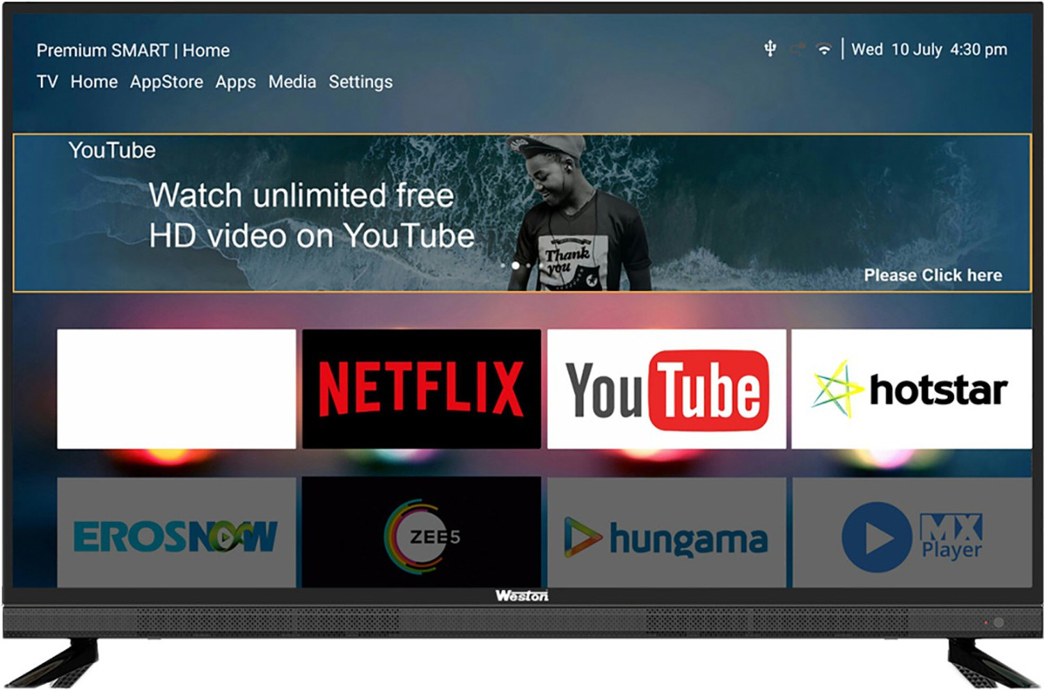 Image of Weston Premium Series 124 cm (49 inch) Full HD LED Smart Android Based TV