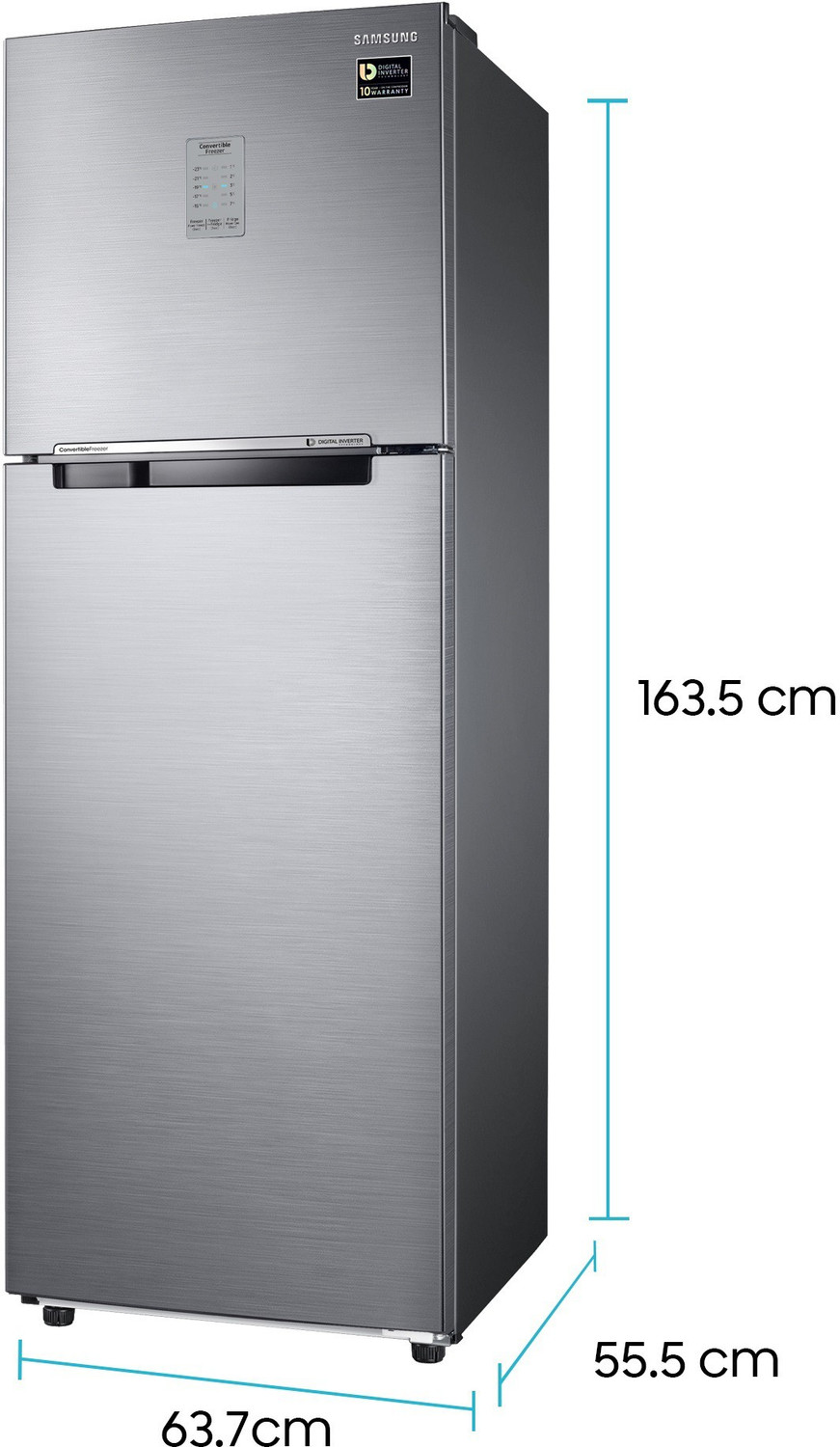 Image of Samsung 256 L Frost Free Double Door 2 Star Convertible Refrigerator