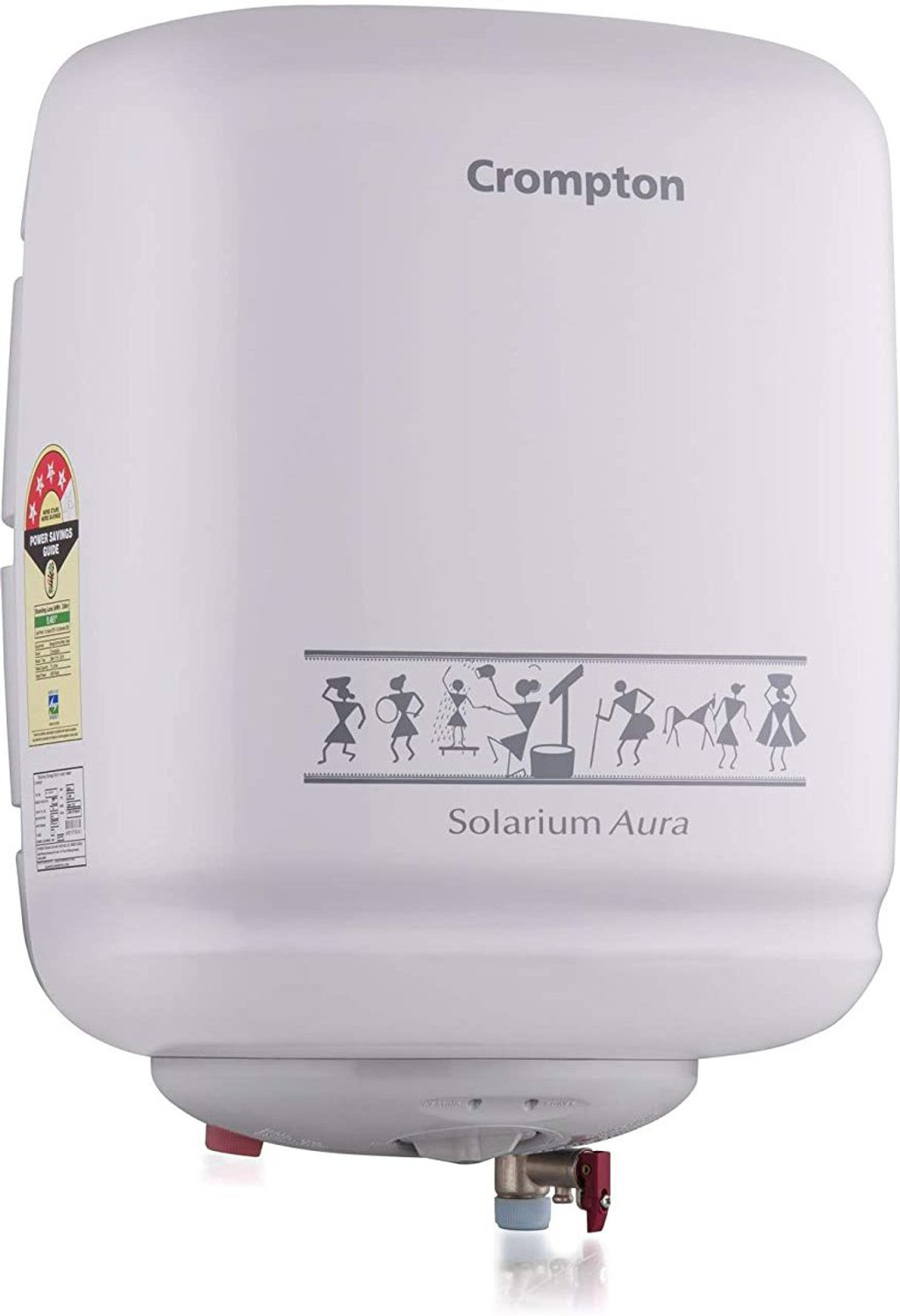 Image of Crompton SWH 1306 Solarium Aura 06-Litre Storage Water Heater (Ivory) 6 L Storage Water Geyser