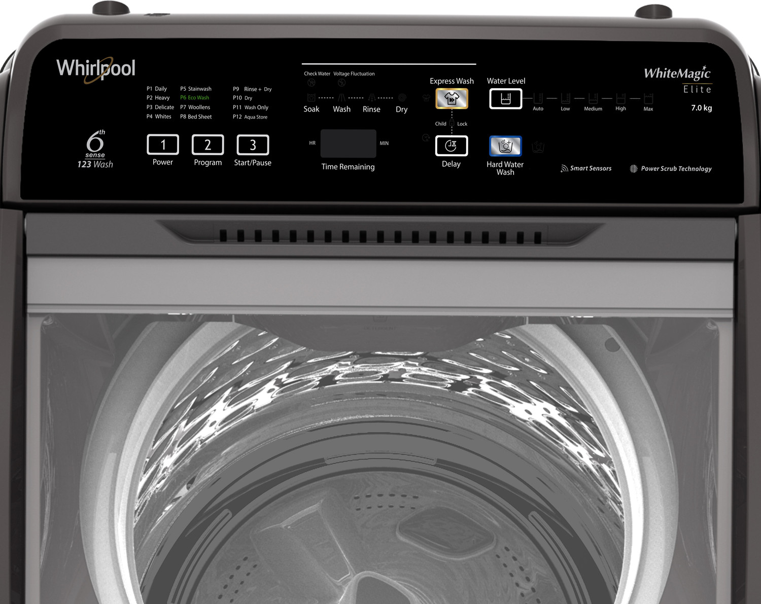 Image of Whirlpool 7 kg 5 Star, Hard Water wash Fully Automatic Top Load Washing Machine Grey