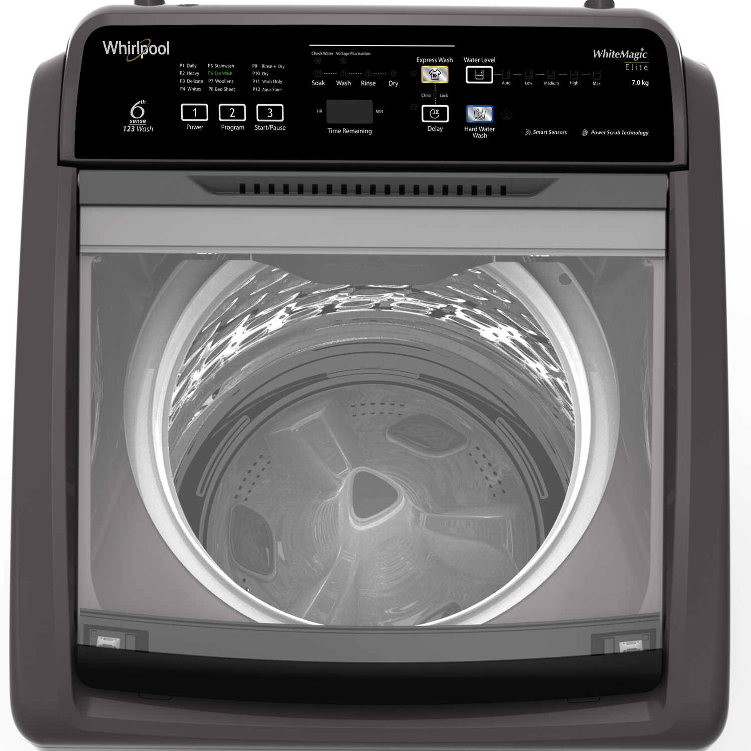 Image of Whirlpool 7 kg 5 Star, Hard Water wash Fully Automatic Top Load Washing Machine Grey