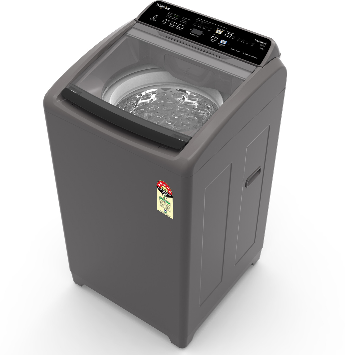 Image of Whirlpool 7 kg 5 Star, Hard Water wash Fully Automatic Top Load Washing Machine Grey