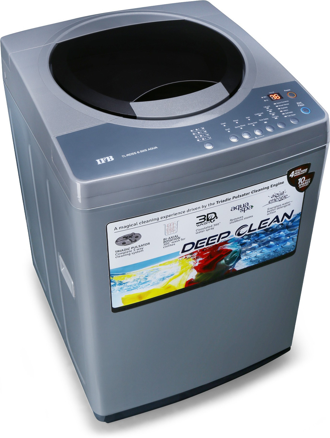 Image of IFB 6.5 kg 5 Star Fully Automatic Top Load Washing Machine Silver