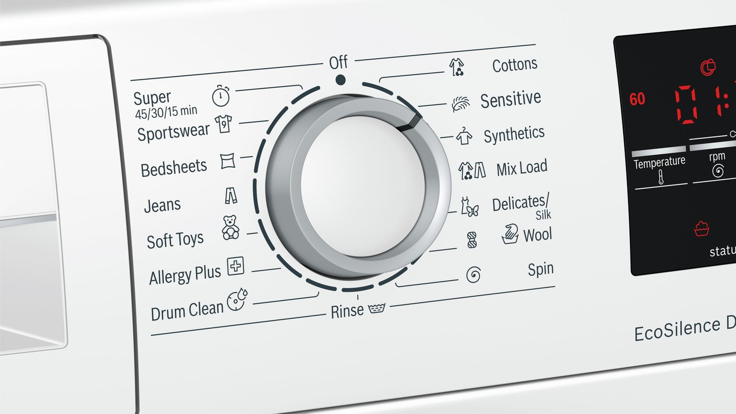 Image of BOSCH 6.2 kg Fully Automatic Front Load Washing Machine with In-built Heater White