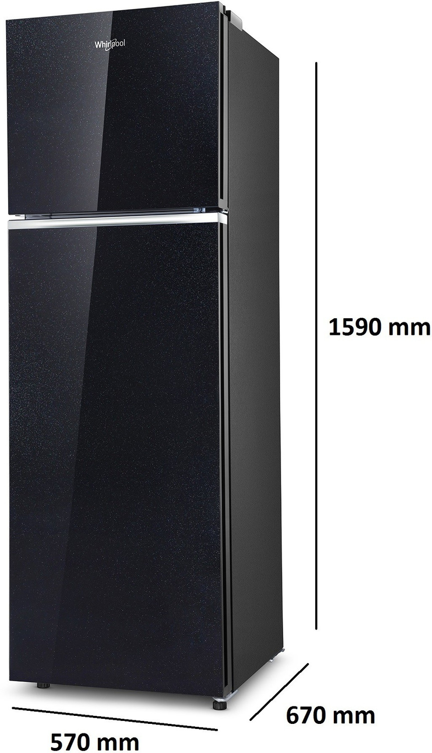 Image of Whirlpool 235 L Frost Free Double Door 2 Star Refrigerator with Glass Door