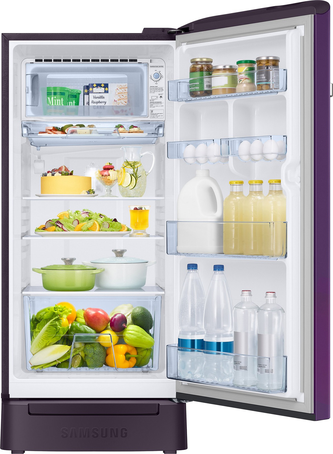Image of Samsung 198 L Direct Cool Single Door 4 Star Refrigerator with Base Drawer