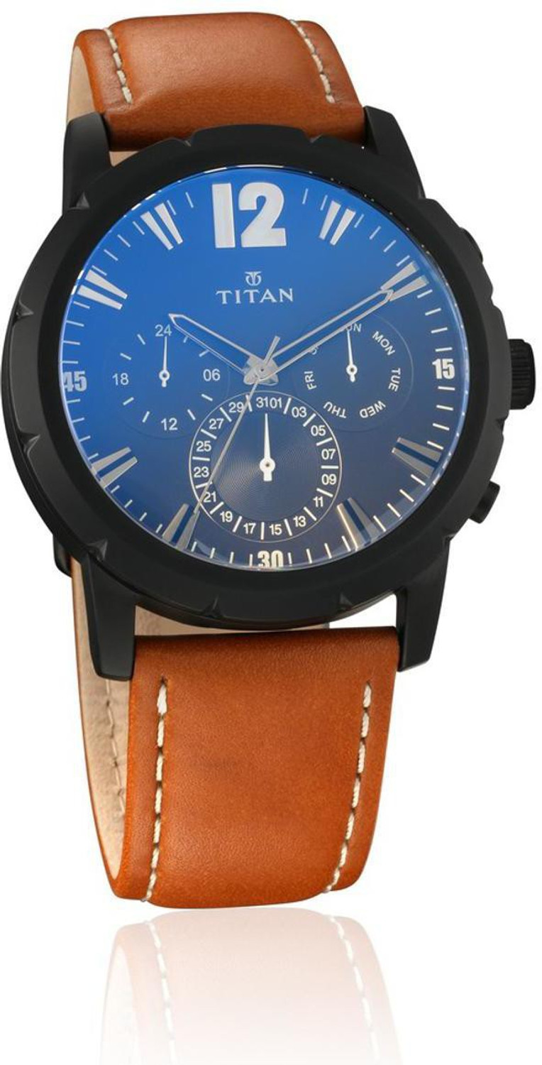 Image of Titan NP90050NL02 Purple iridiscent dials Analog Watch - For Men