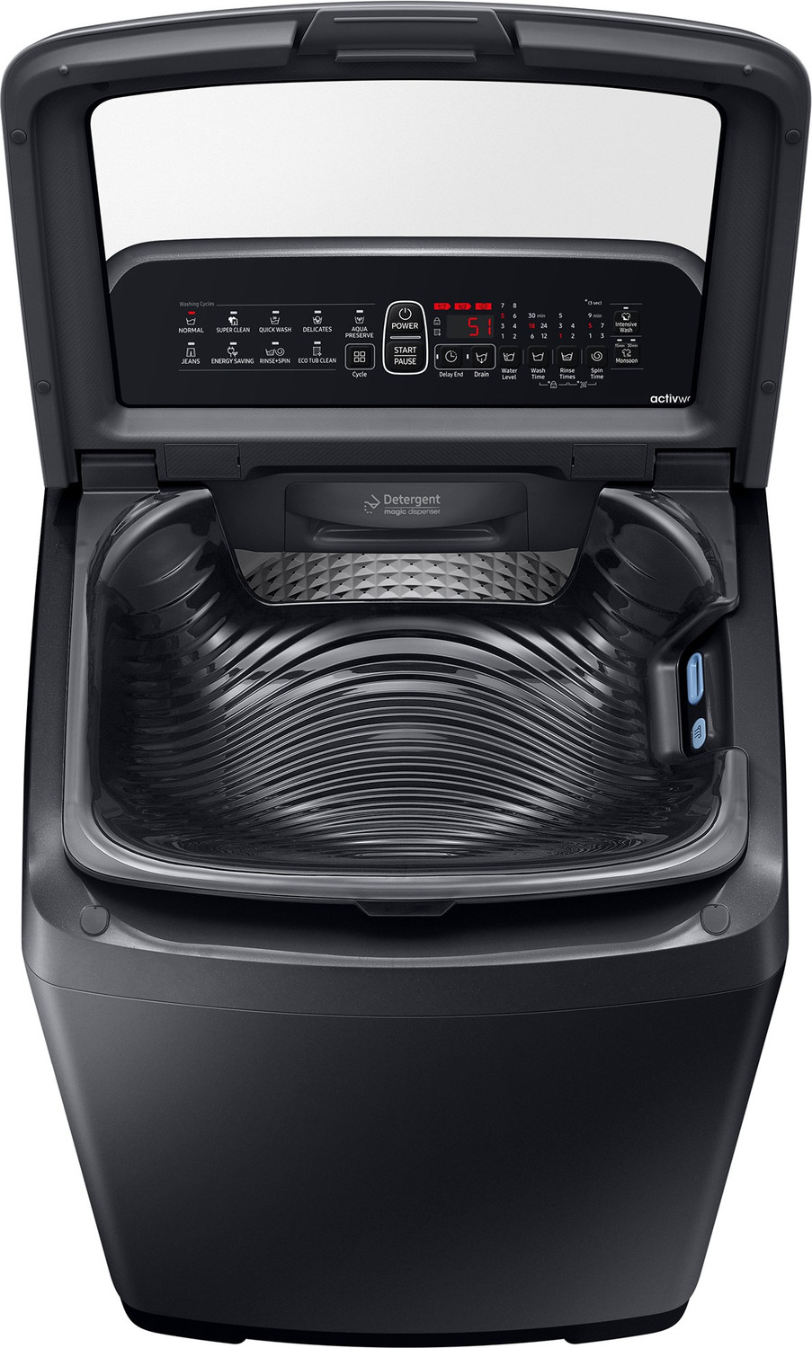 Image of Samsung 7.5 kg Fully Automatic Top Load Washing Machine Black