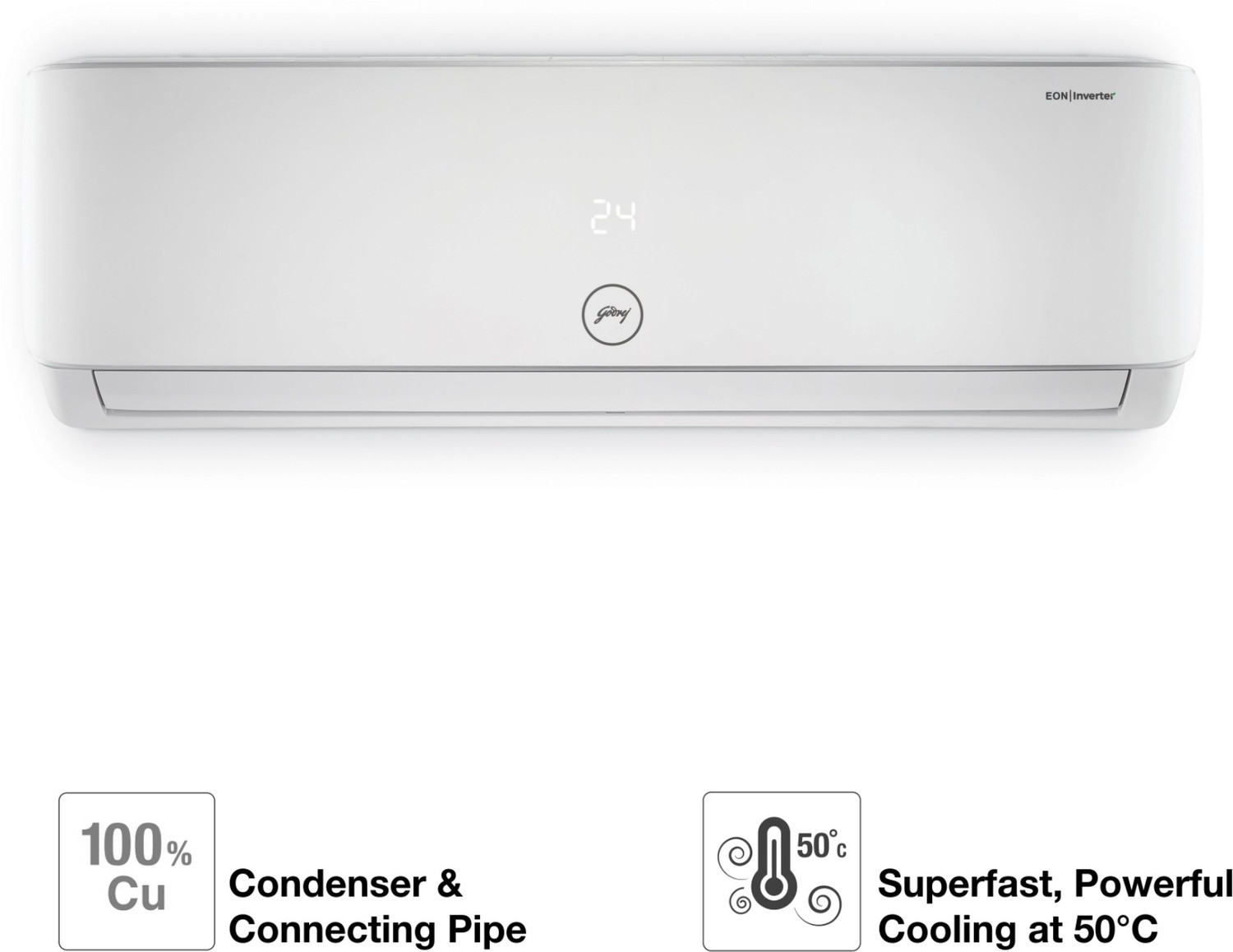 Image of Godrej 1.5 Ton 5 Star Split Inverter AC - White (GIC 18HTC5-WTA, Copper Condenser)