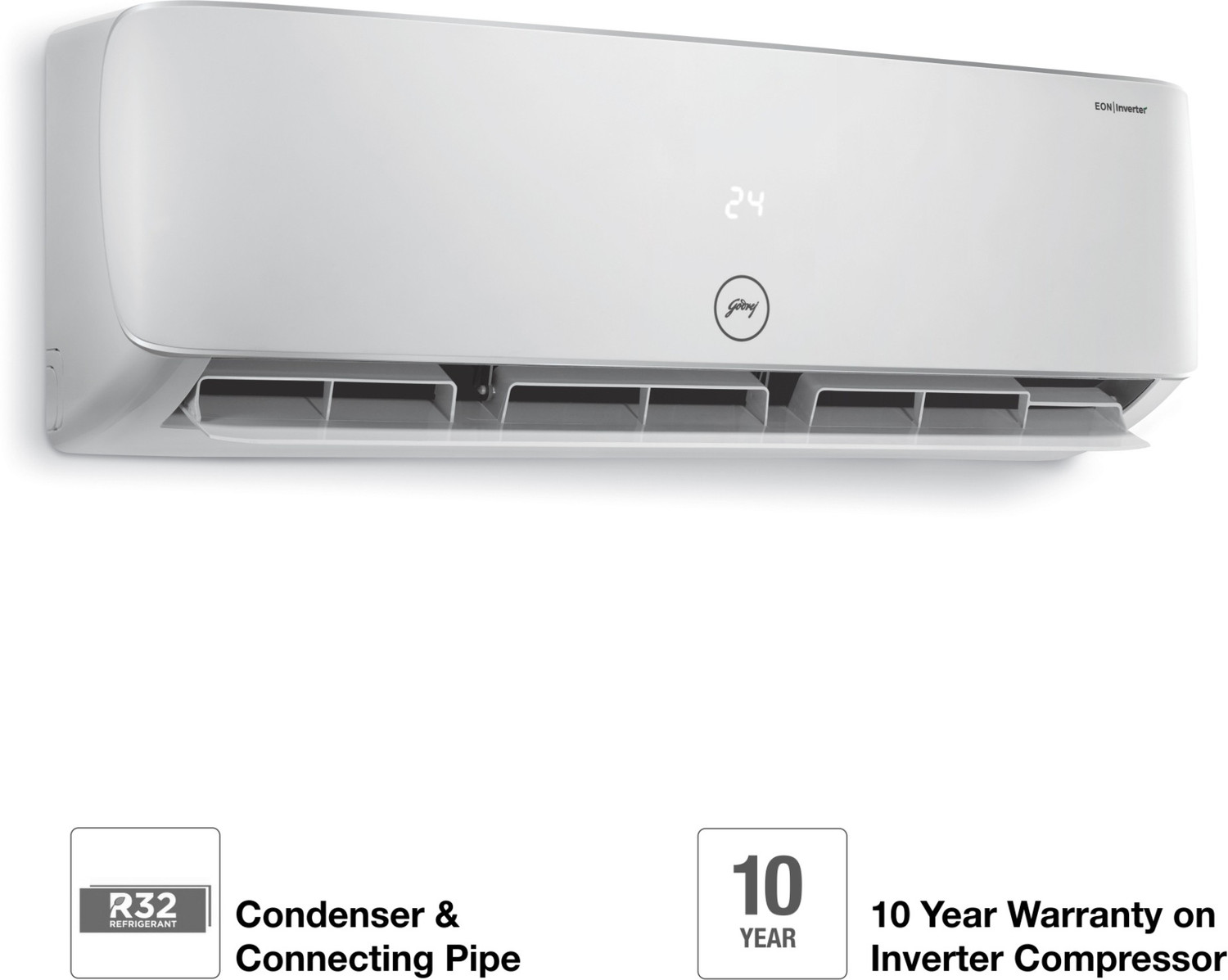 Image of Godrej 1.5 Ton 5 Star Split Inverter AC - White (GIC 18HTC5-WTA, Copper Condenser)