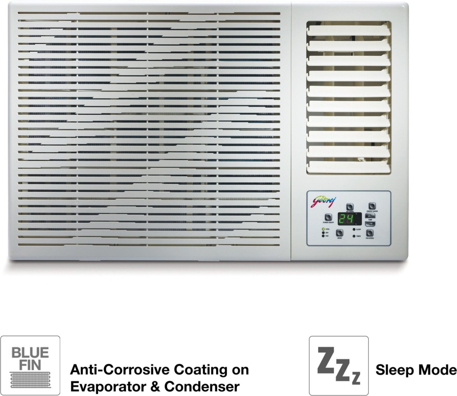 Image of Godrej 2018 Model 1.5 Ton 5 Star Window Fixed Speed AC (GWC 18DTC5-WSA, White)