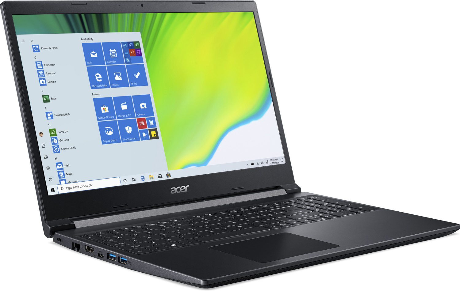 Image of Acer Aspire 7 Intel Core i5 9th Gen 9300H - (8 GB /512 GB SSD /Windows 11 Home /4 GB Graphics /NVIDIA GeForce GTX 1650 /60 Hz) A715-75G-50SA Gaming Laptop