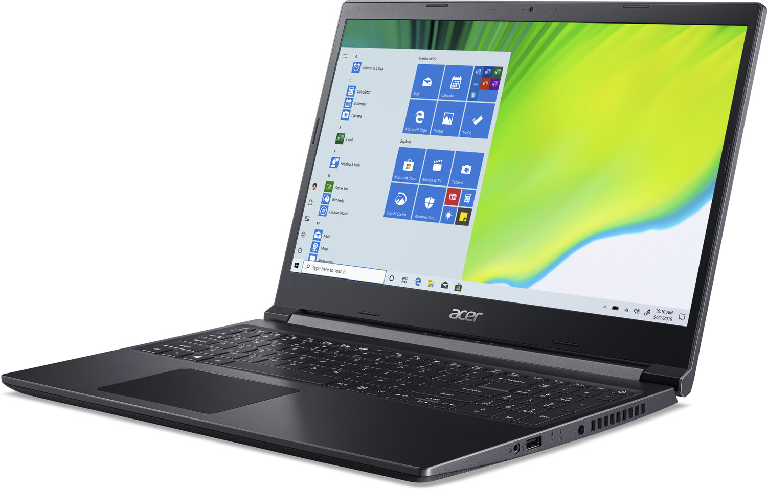 Image of Acer Aspire 7 Intel Core i5 9th Gen 9300H - (8 GB /512 GB SSD /Windows 11 Home /4 GB Graphics /NVIDIA GeForce GTX 1650 /60 Hz) A715-75G-50SA Gaming Laptop