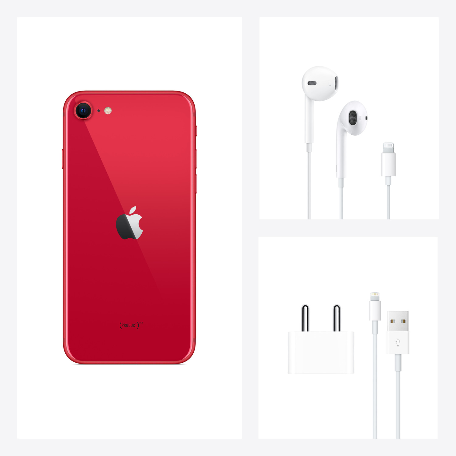 Image of Apple iPhone SE (Red, 64 GB) (Includes EarPods, Power Adapter)