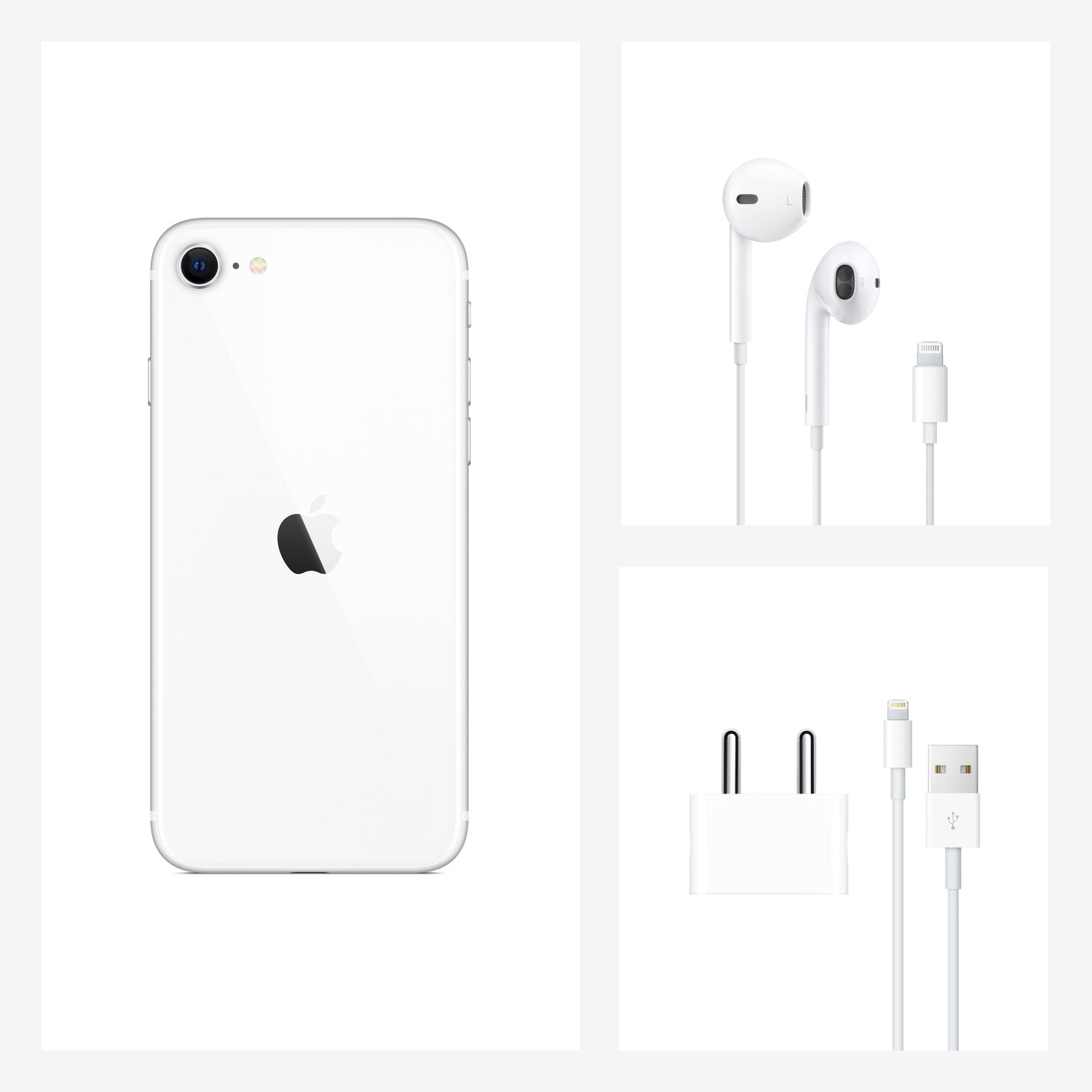 Image of Apple iPhone SE (White, 128 GB) (Includes EarPods, Power Adapter)
