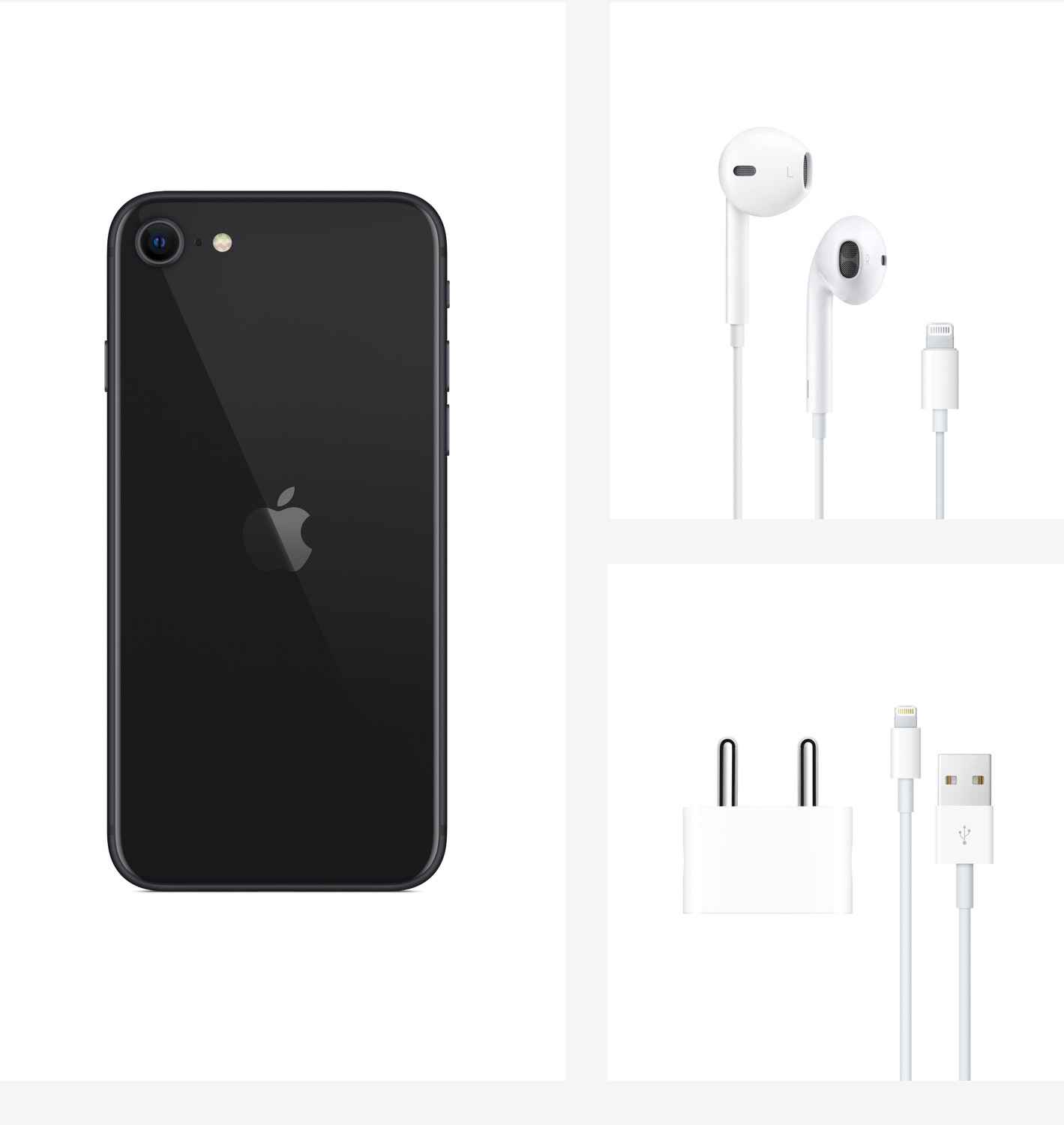 Image of Apple iPhone SE (Black, 256 GB) (Includes EarPods, Power Adapter)