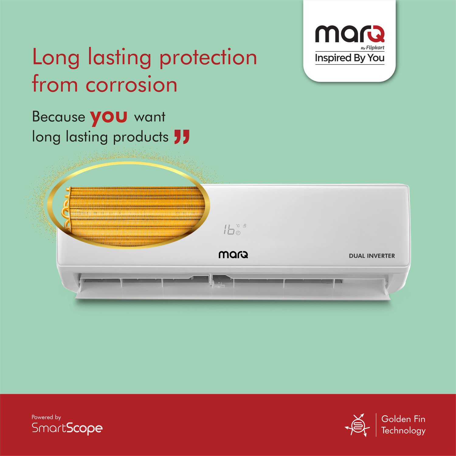 Image of MarQ by Flipkart 2020 Model 1.5 Ton 5 Star Split Dual Inverter AC