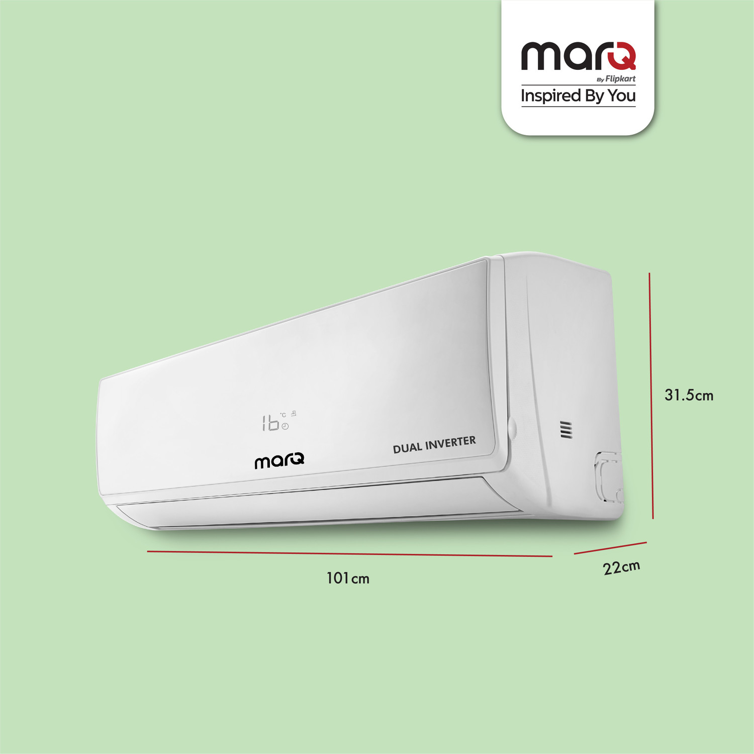 Image of MarQ by Flipkart 2020 Model 1.5 Ton 5 Star Split Dual Inverter AC