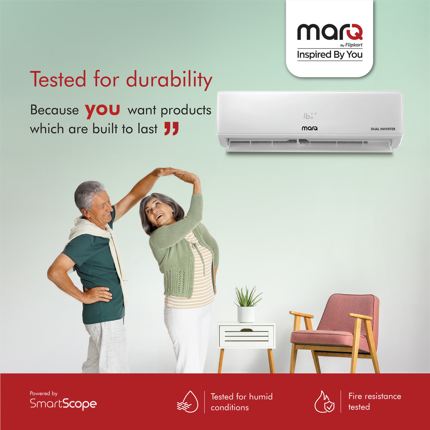 Image of MarQ by Flipkart 2020 Model 1.5 Ton 5 Star Split Dual Inverter AC