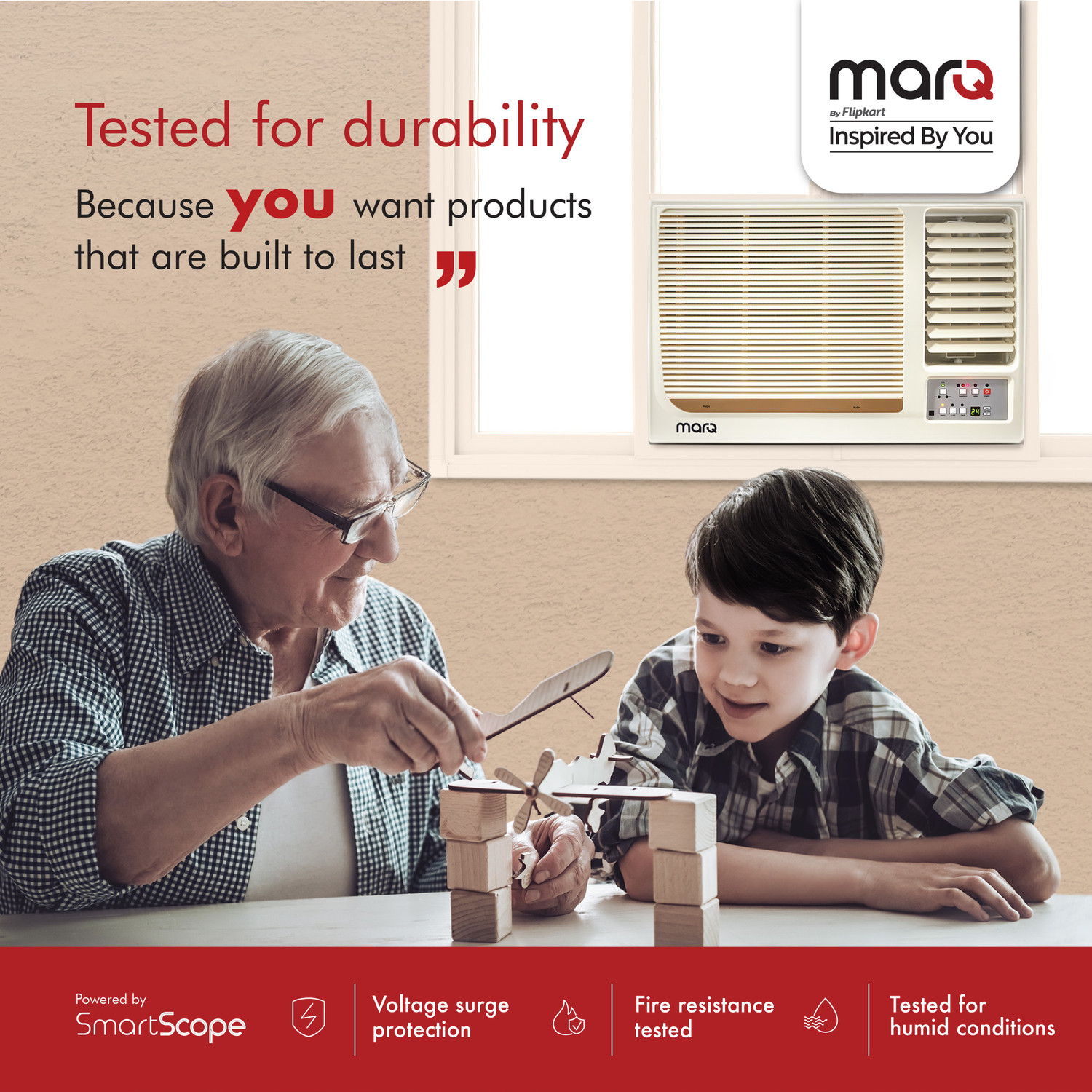 Image of MarQ by Flipkart 1.5 Ton 5 Star Window AC - White