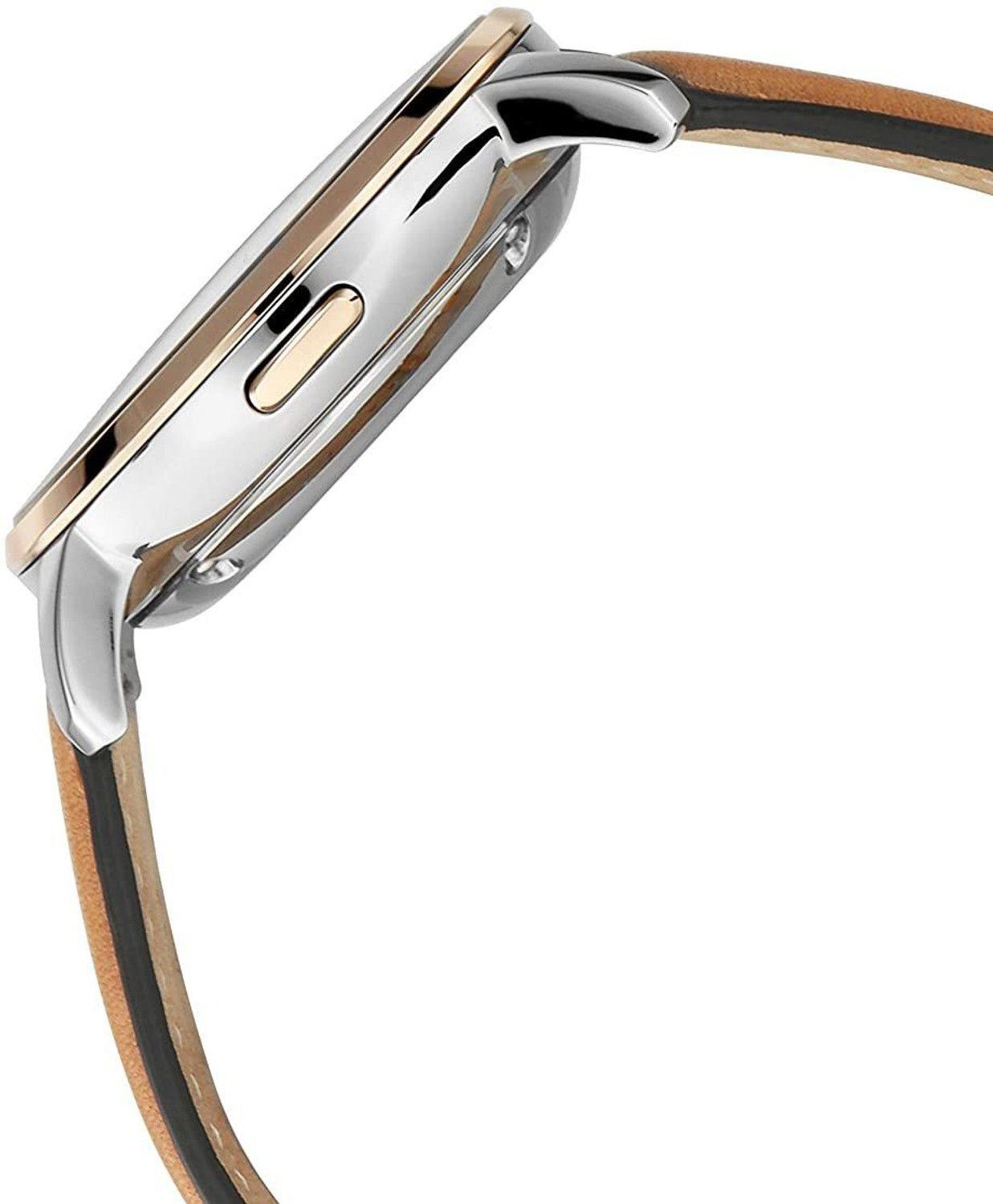 Image of Titan Connected Hybrid Smartwatch (Brown Strap, Regular)