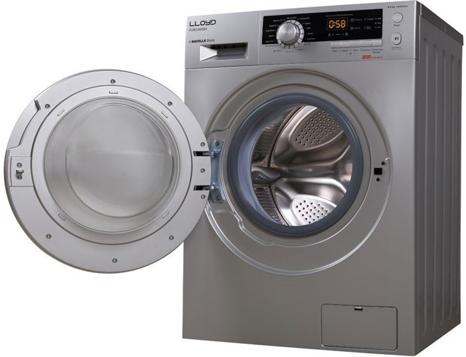 Image of Lloyd by Havells 6 kg Fully Automatic Front Load Washing Machine with In-built Heater Silver
