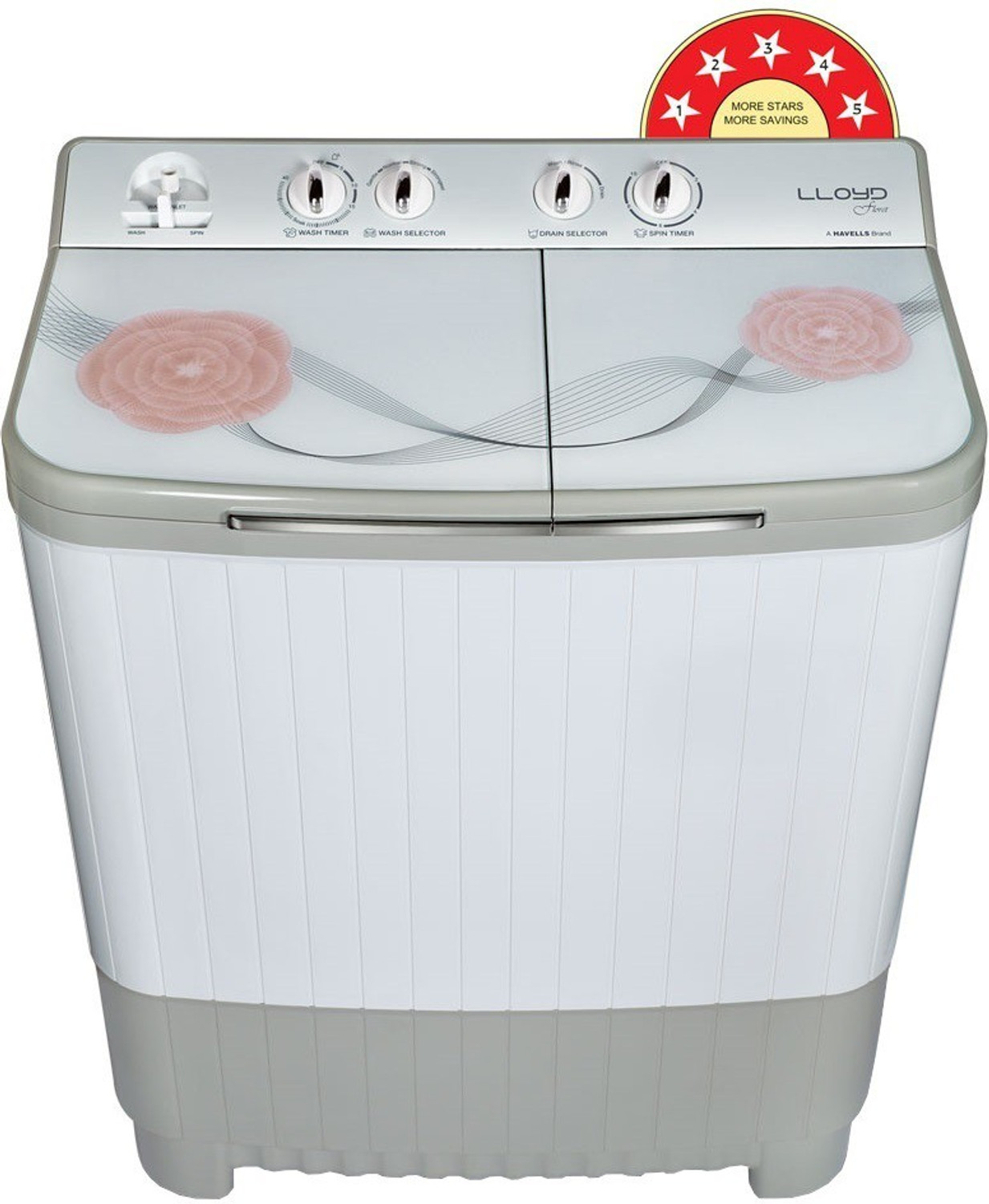 Image of Lloyd by Havells 9 kg Semi Automatic Top Load Washing Machine White, Grey