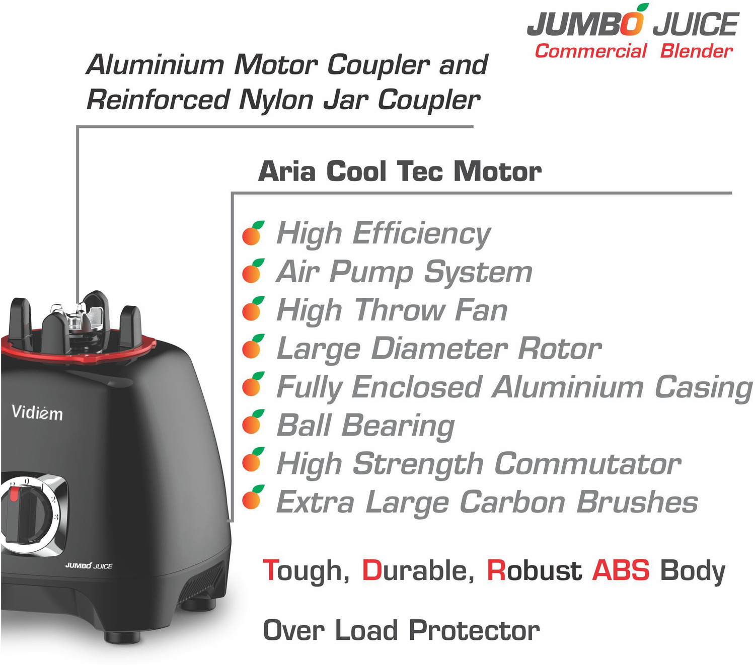 Image of Vidiem Jumbo Juice 1000 W Juicer