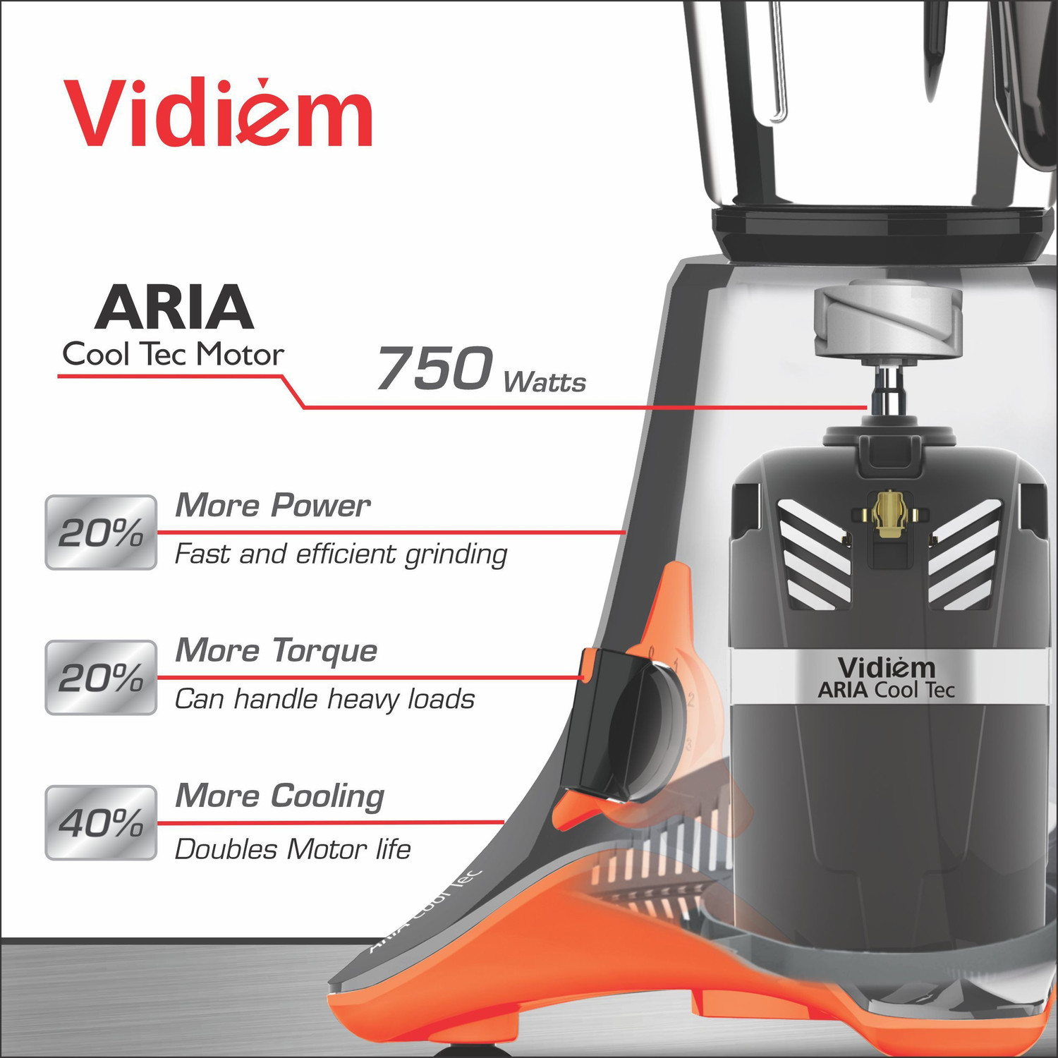 Image of Vidiem Evo 750 W Mixer Grinder