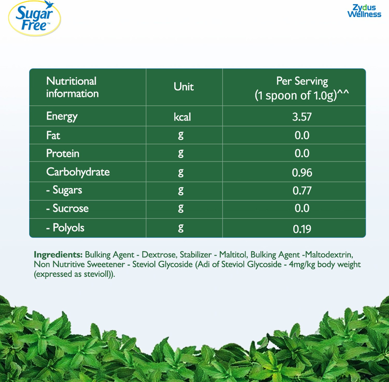 Image of Sugar free Green Stevia, 400 g Pouch |Made from 100% Natural Meethi Tulsi (Stevia) leaves Sweetener