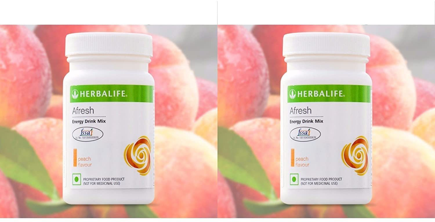 HERBALIFE Afresh Energy Drink Mix Energy Drink (2x50 g, Peach Flavor
