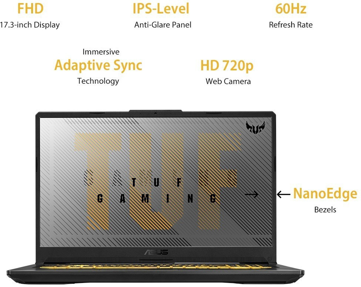 Image of ASUS TUF Gaming A17 AMD Ryzen 5 Hexa Core 4600H - (8 GB /1 TB HDD /Windows 10 Home /4 GB Graphics /NVIDIA GeForce GTX 1650 /60 Hz) FA706IH-AU054T Gaming Laptop