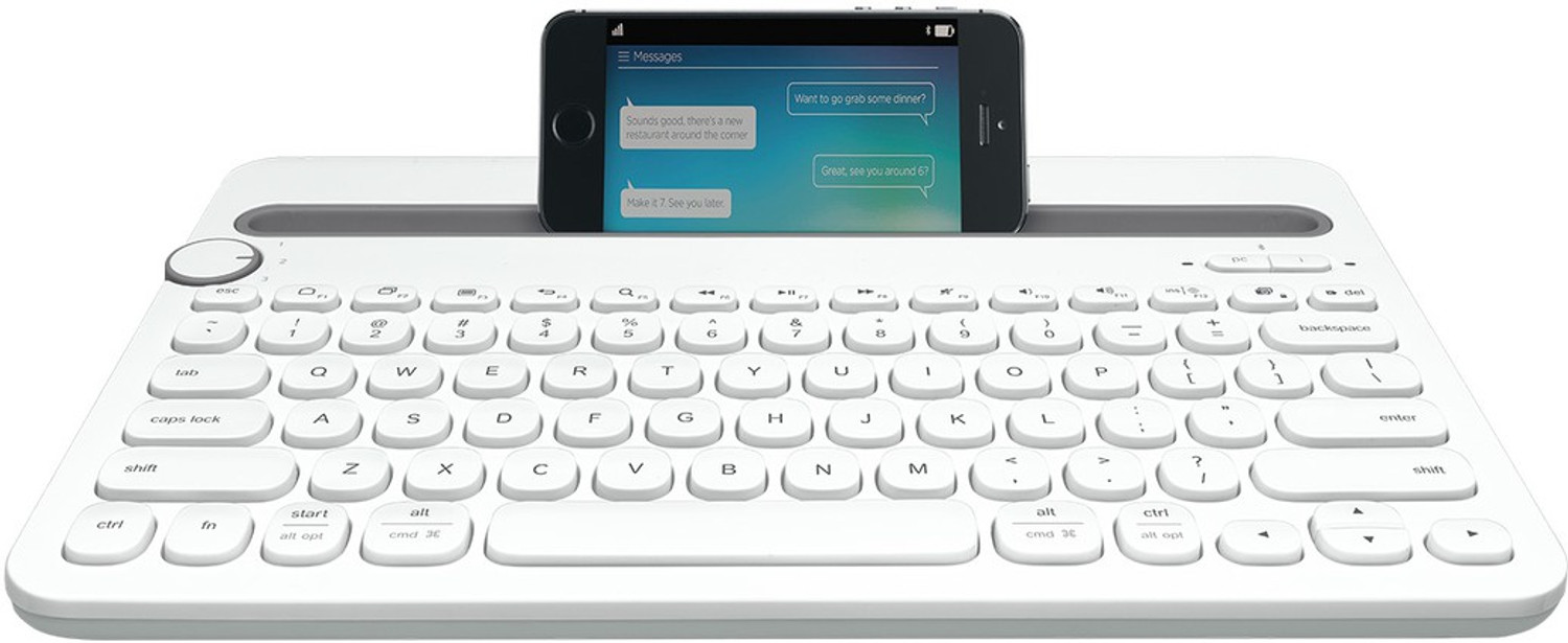 Image of Logitech K480 / Compact Space-Saving Design Bluetooth Handheld Multi-device Keyboard Compatible with Desktop, Laptop, Mac