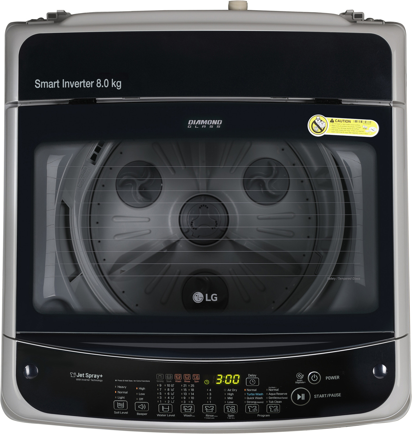 Image of LG 8 kg Fully Automatic Top Load Washing Machine Grey