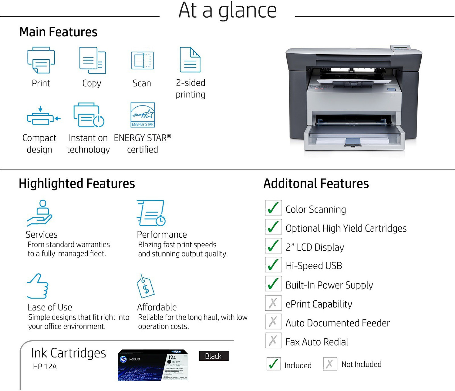 Image of HP LaserJet M1005 MFP Multi-function Monochrome Laser Printer