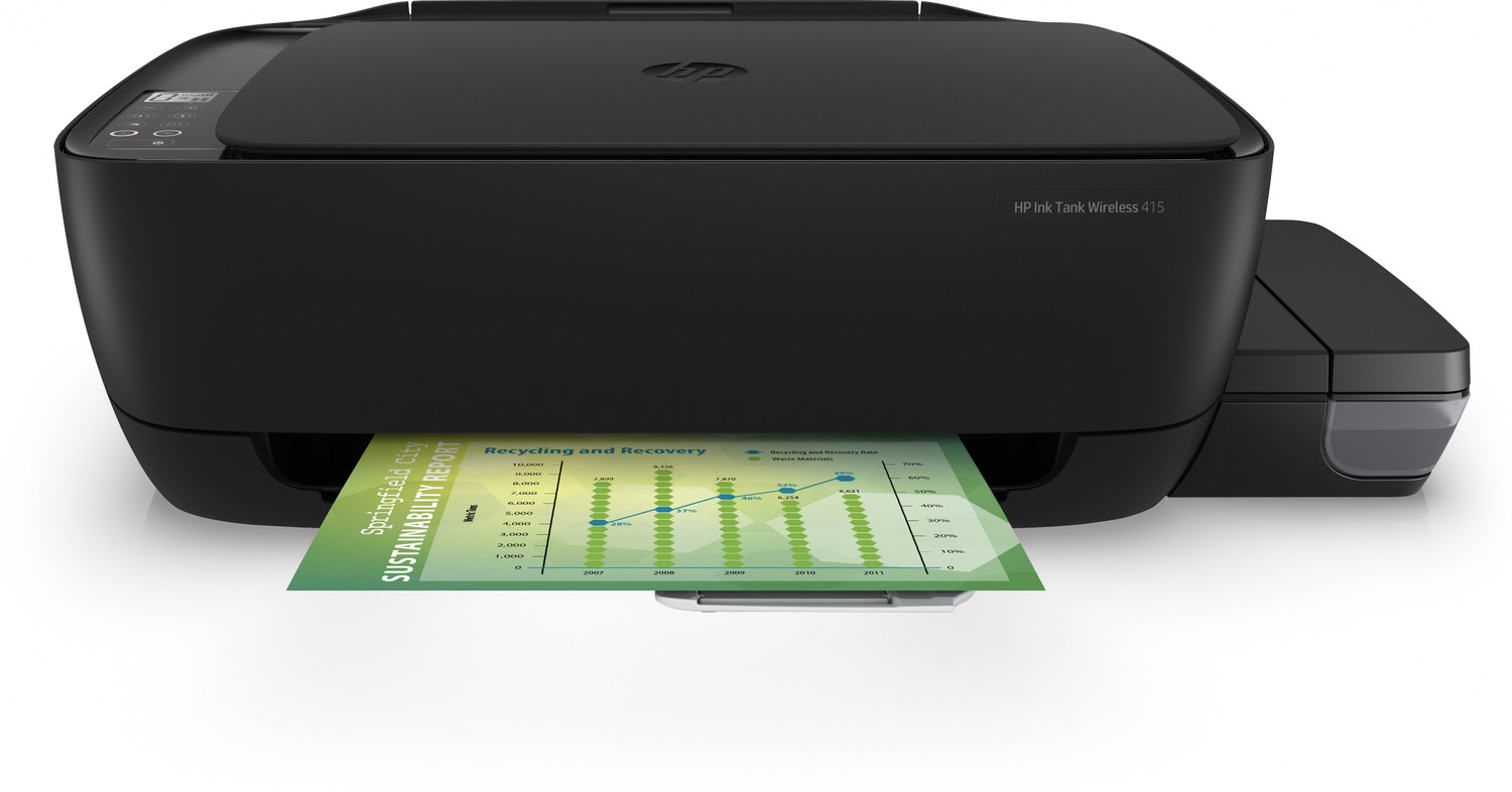 Image of HP ink tank wireless 415 All in one Multi-function WiFi Color Ink Tank Printer with Voice Activated Printing Google Assistant and Alexa (Color Page Cost: 20 Paise | Black Page Cost: 10 Paise)