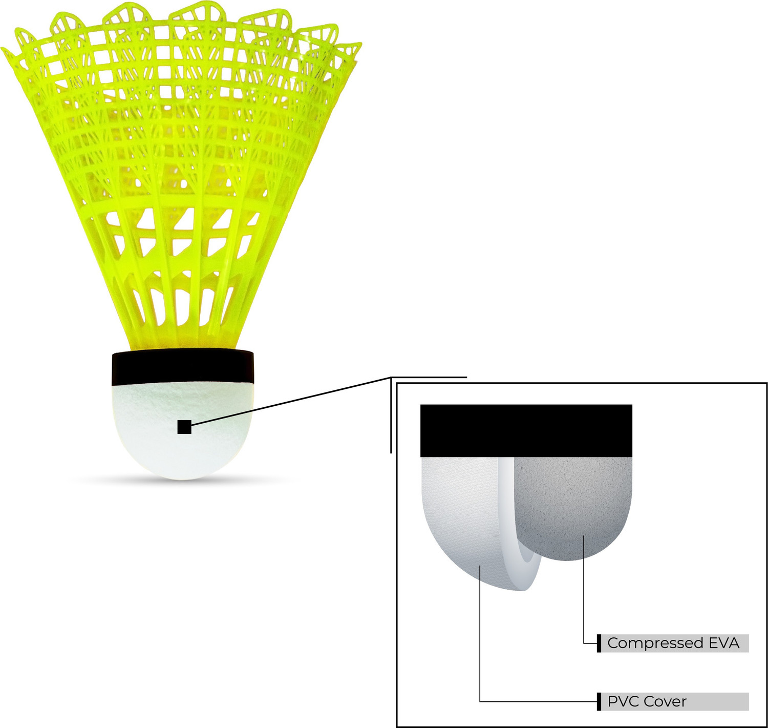 Image of LI-NING Bolt Neo (6 in 1) Nylon Shuttle - Yellow