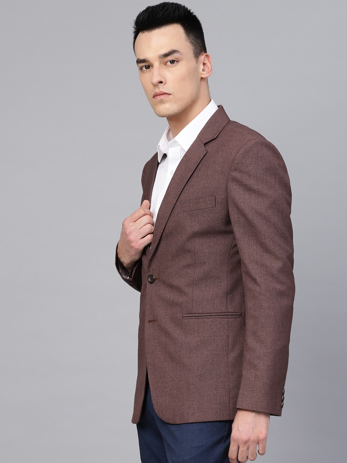 Image of MANQ Self Design Single Breasted Formal, Wedding Men Blazer