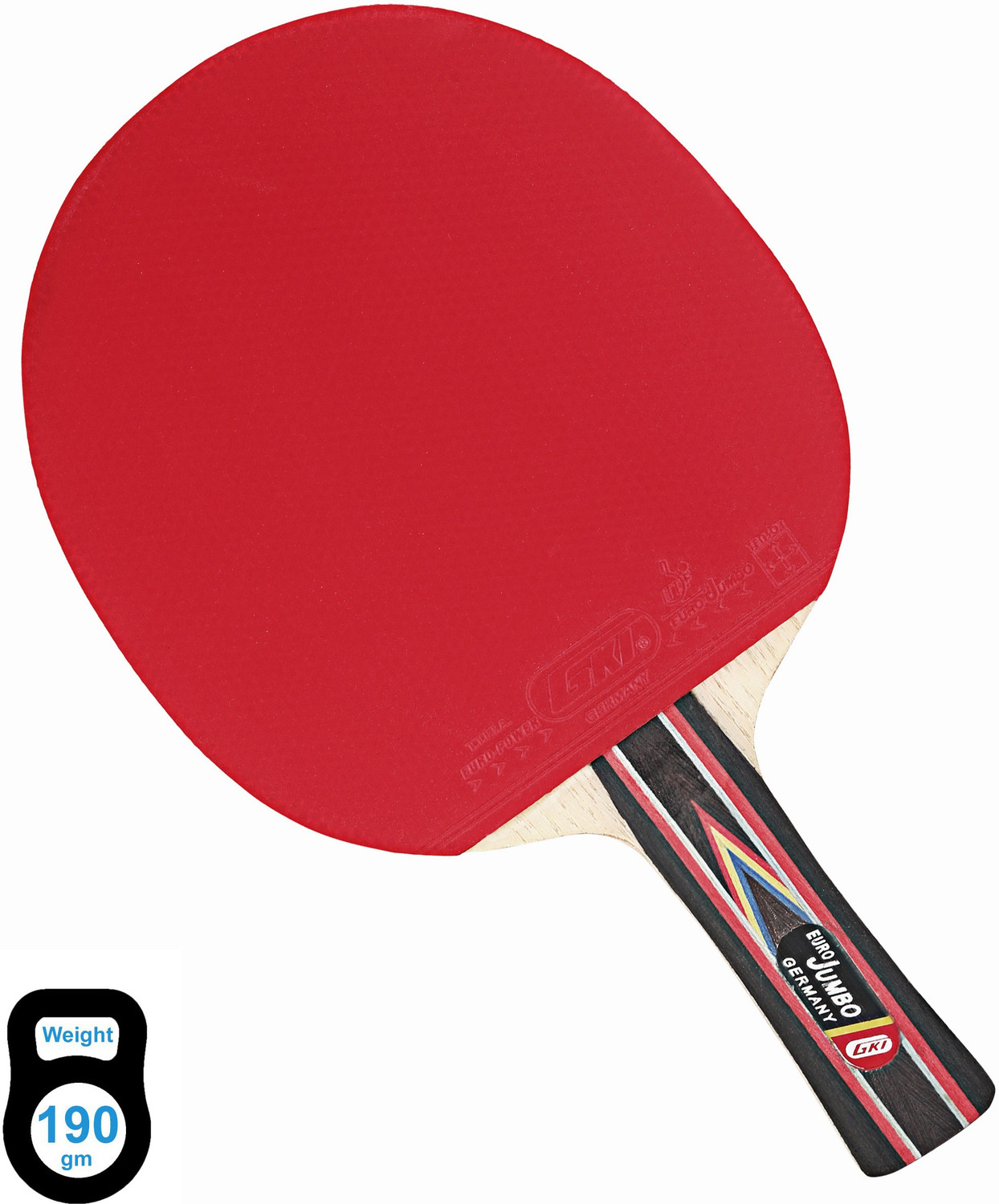 GKI EURO JUMBO Table tennis Multicolor Table Tennis Racquet (Pack of 1