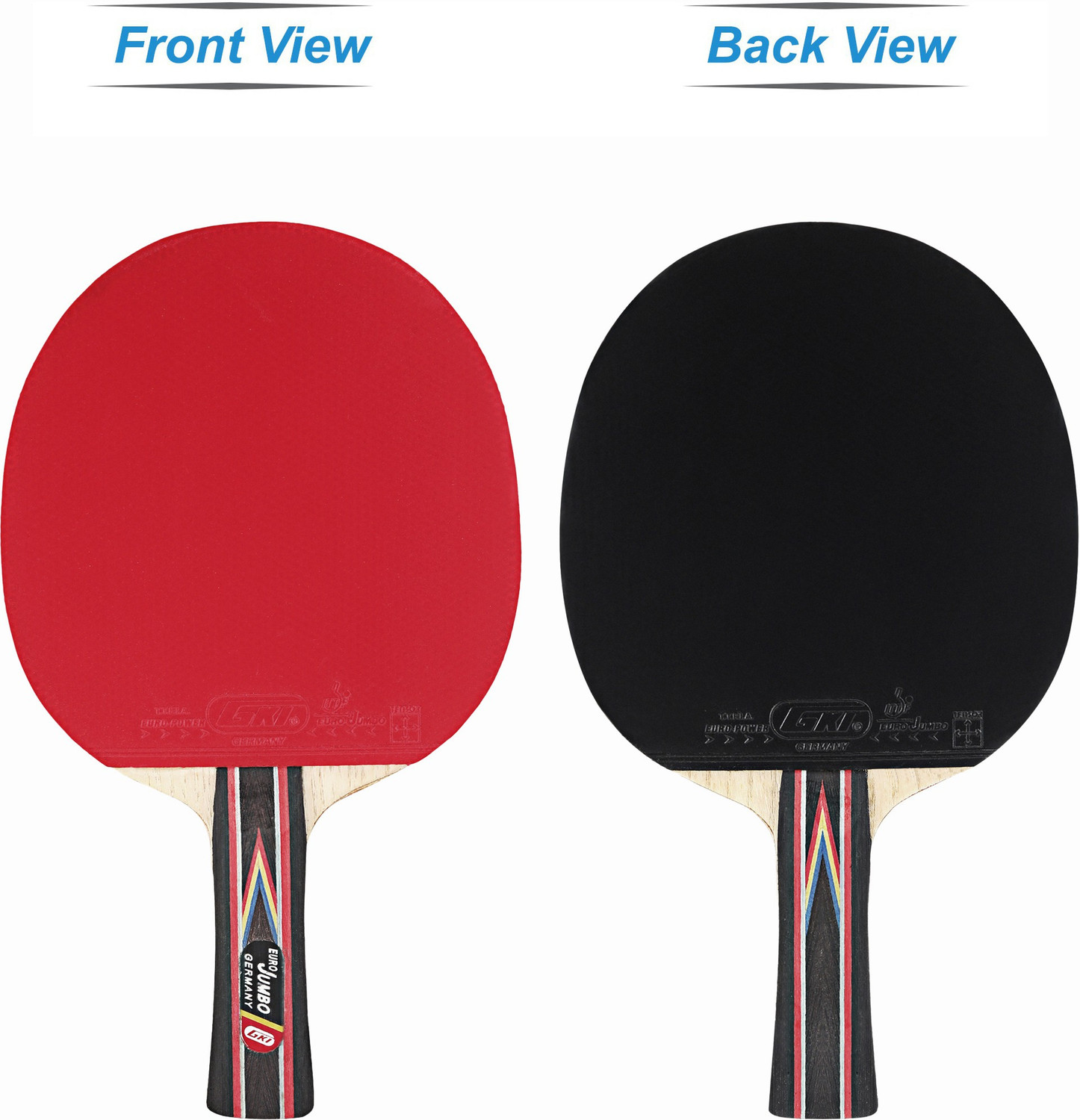 GKI EURO JUMBO Table tennis Multicolor Table Tennis Racquet (Pack of 1