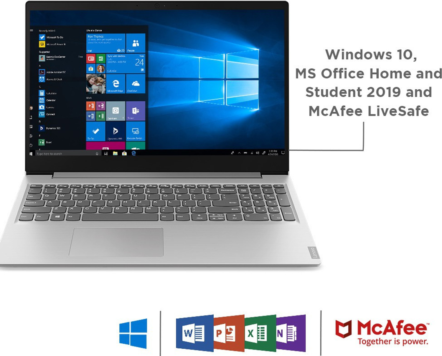 Image of Lenovo Ideapad S145 Intel Core i5 10th Gen 1035G1 - (8 GB /1 TB HDD /Windows 10 Home) S145-15IIL Laptop