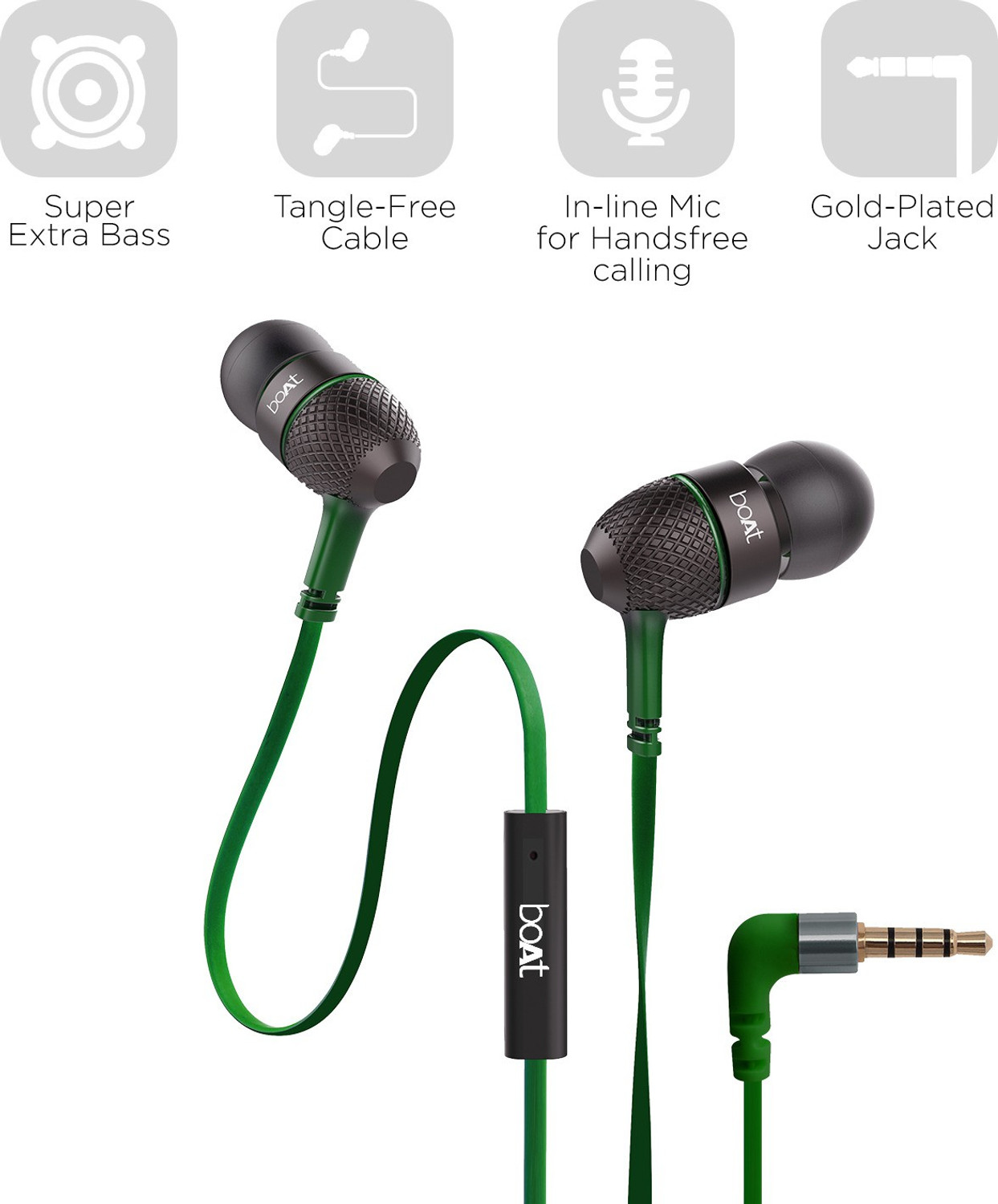 Image of boAt 225 with 10mm drivers and carrying case Wired