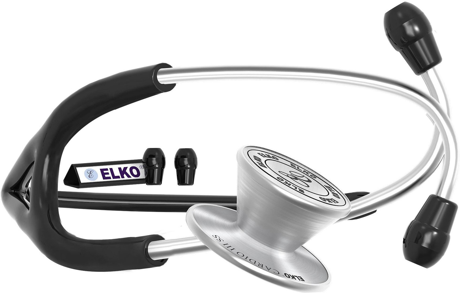 ELKO EL-060 CARDIO III SS Stainless Steel Acoustic Stethoscope  (Black)