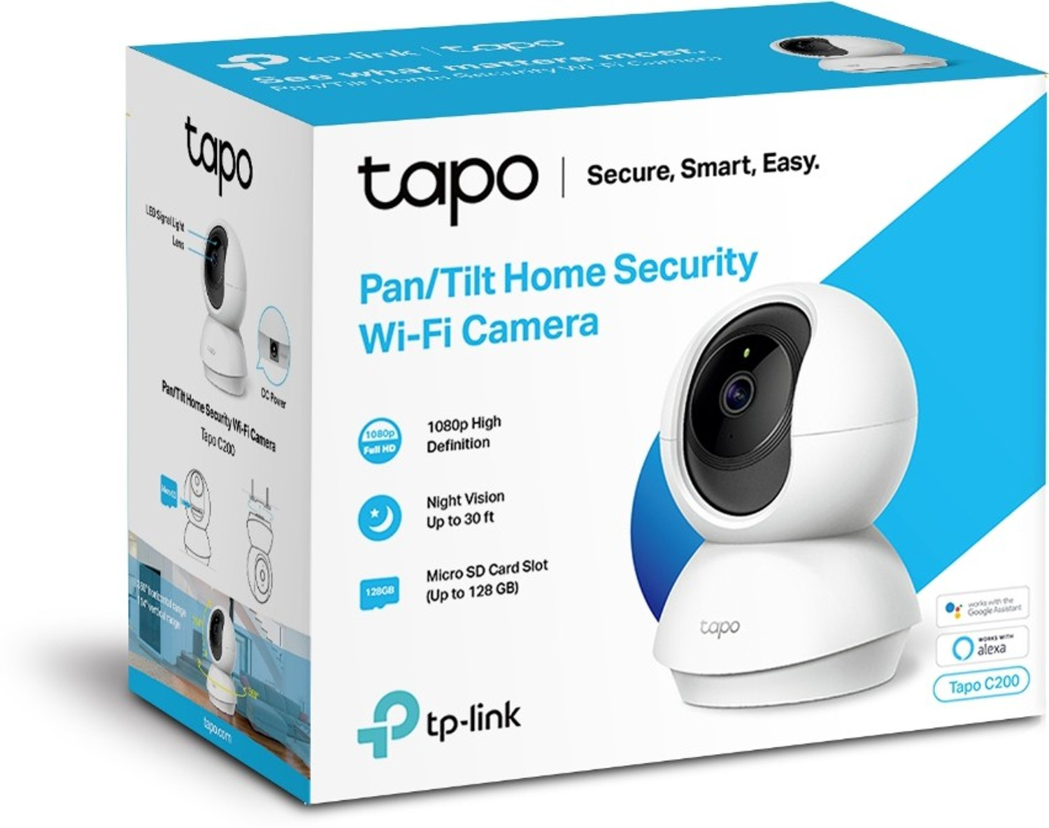 Image of TP-Link Tapo C200 360 degree Pan /Tilt Wi-Fi 1080p 2MP Home Smart Security Camera