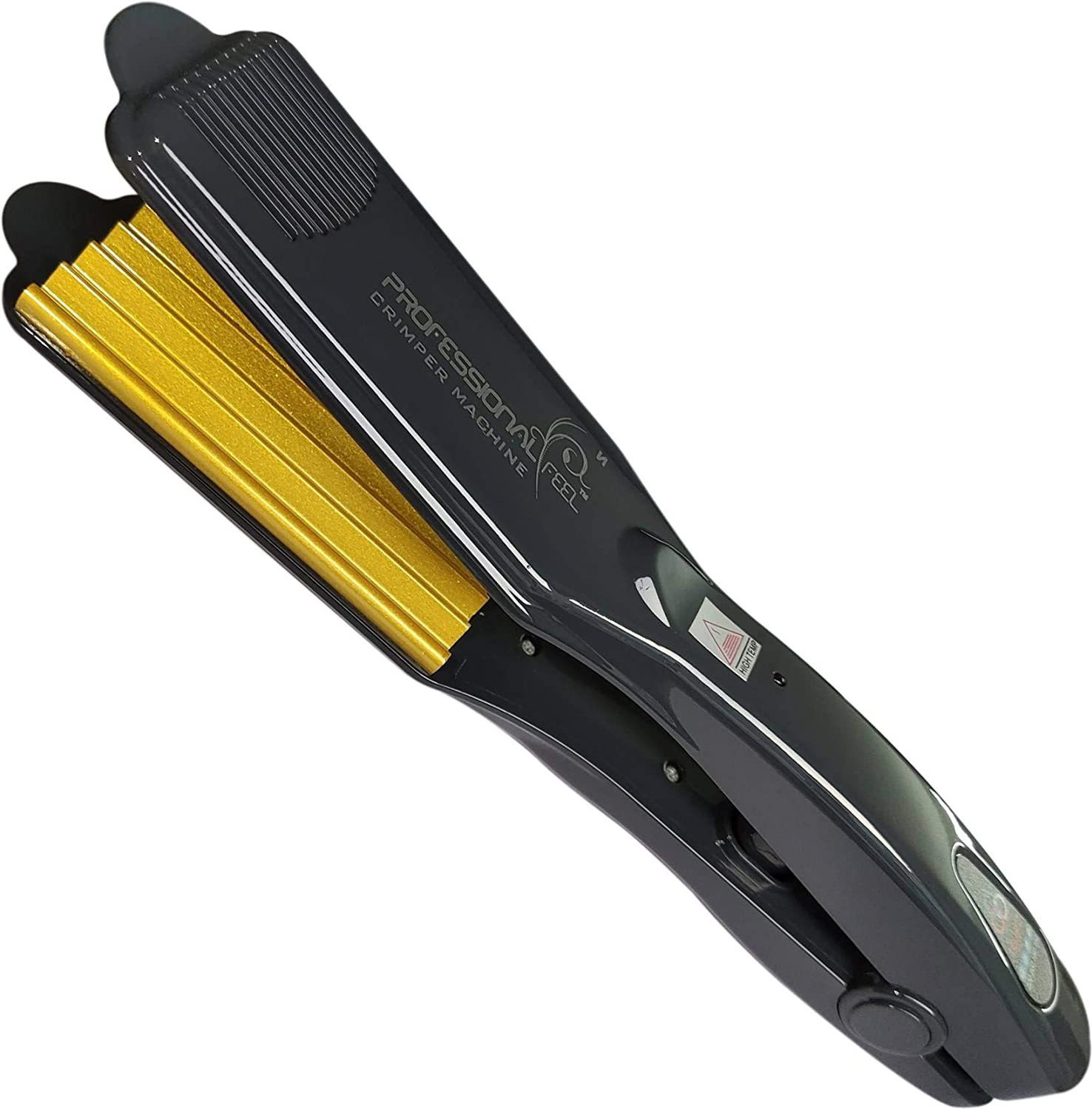 PROFESSIONAL FEEL Professional Hair Crimper With 4 X Protection Coating Gold Women's Crimping Styler Machine for Hair Saloon 4 X Protection Gold Coating Electric Hair Styler Corded Crimper Electric Hair Styler