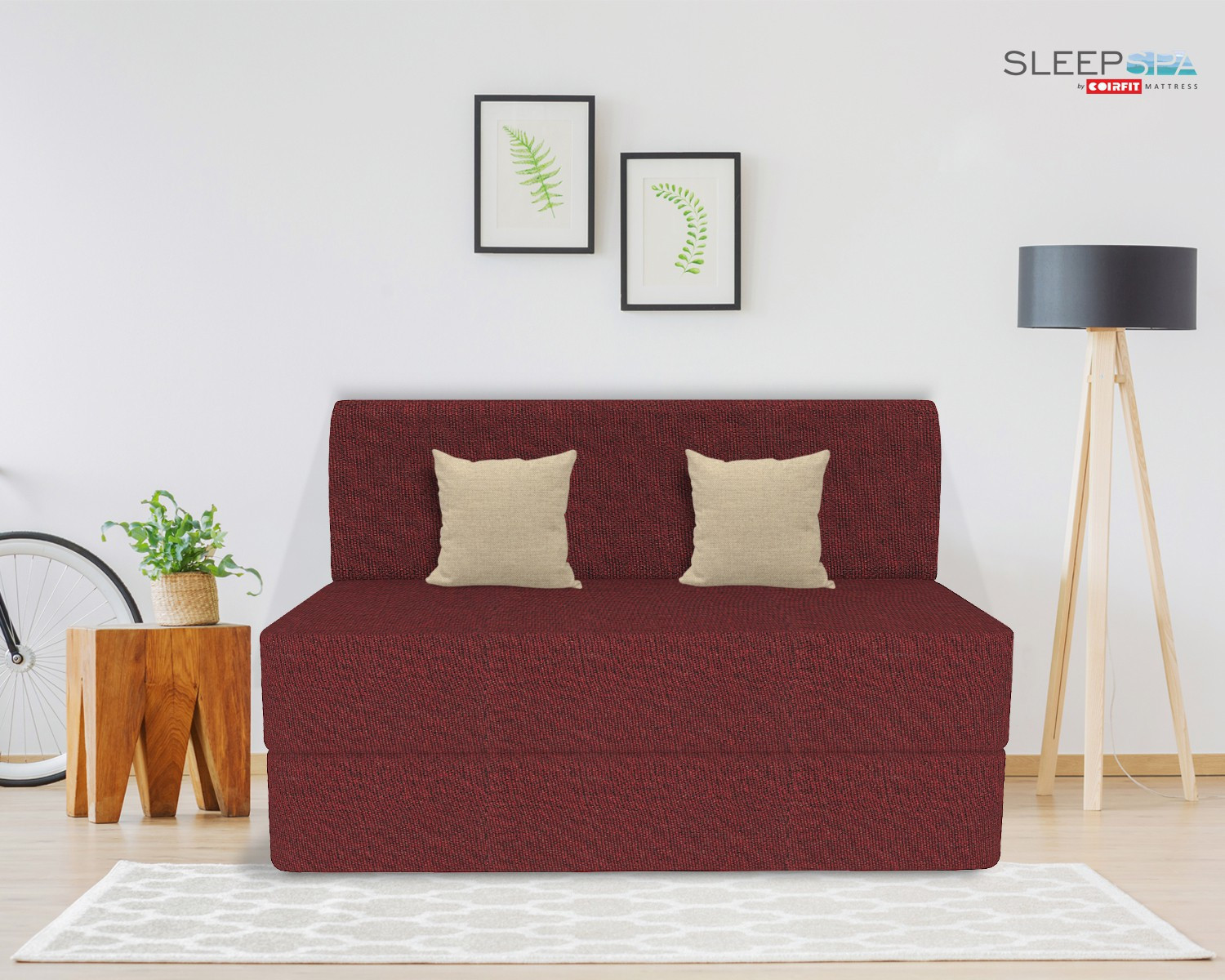 Image of SLEEP SPA 1 Seater Single Foam Fold Out Sofa Cum Bed